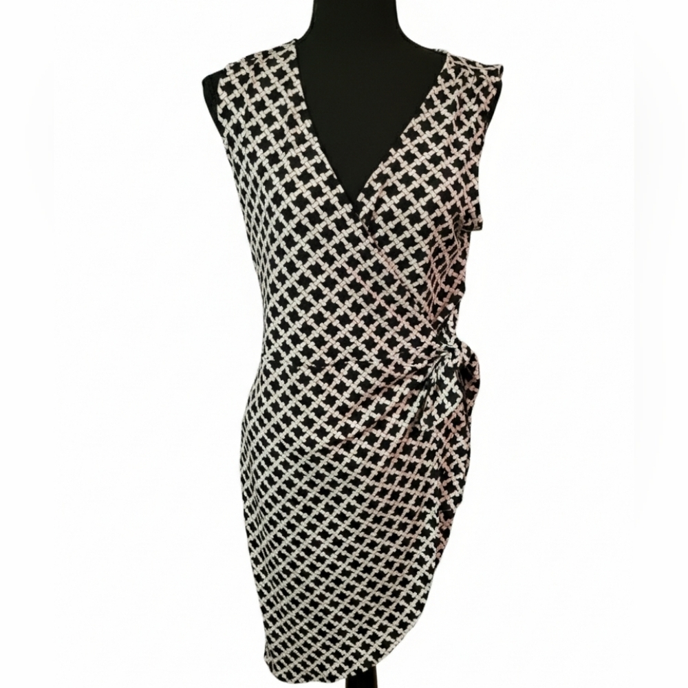 Banana Republic Black and White Asymmetrical Dress